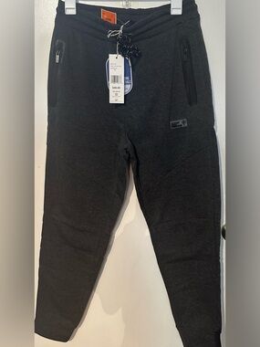 Reason Black Men's Jogger Sweatpants with Zip Pockets